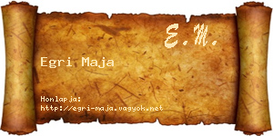 Egri Maja névjegykártya